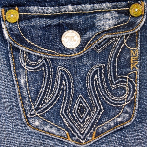 COPY - Mek Denim - Oaxaca Easy Bootcut Distressed Sz 28 - Picture 3 of 8